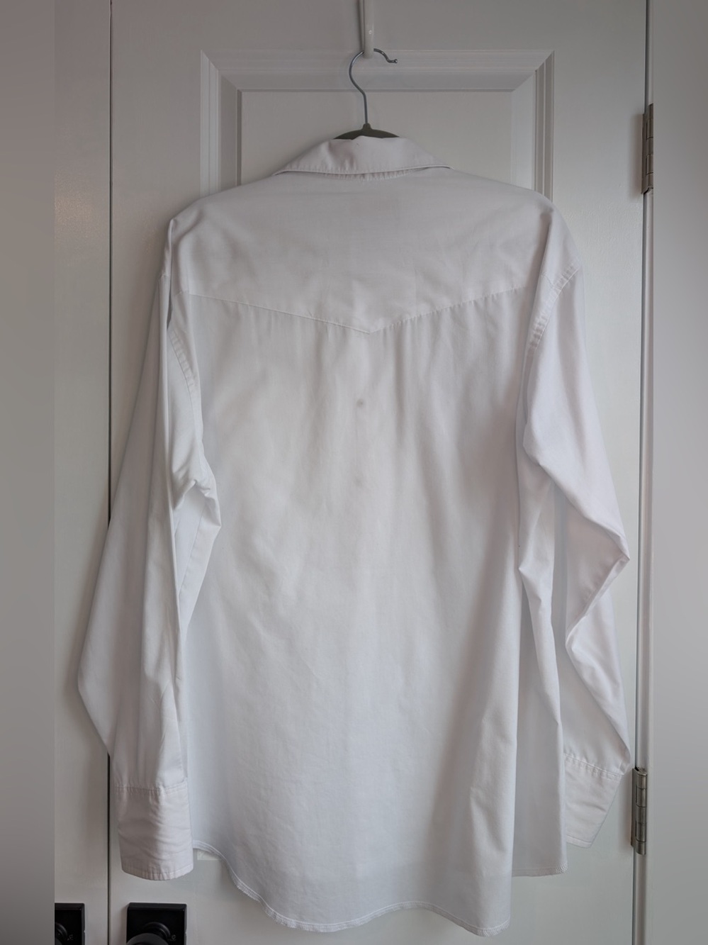 Vintage Wrangler Men's White Pearl Snap Button Down Shirt Size 16.5-35/Large - Picture 3 of 11